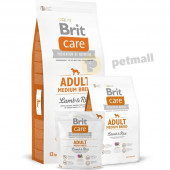 Суха храна за куче Brit Care Adult Medium Lamb & Rice - с прясно агнешко и ориз